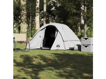 vidaXL Rodinný stan Cabin pro 6 osob Bílá zatemňovací látka voděodolná