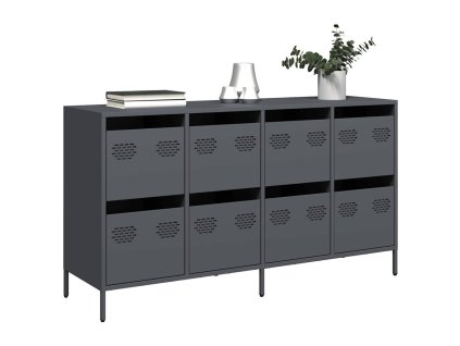 vidaXL Příborník antracitový 135x39x73,5 cm ocel válcovaná za studena