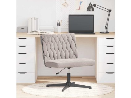 vidaXL otočná kancelářská židle Světle šedá vlněná látka podobná vlně