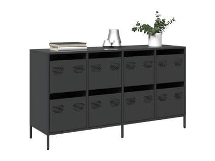 vidaXL Příborník černý 135 x 39 x 73,5 cm ocel válcovaná za studena