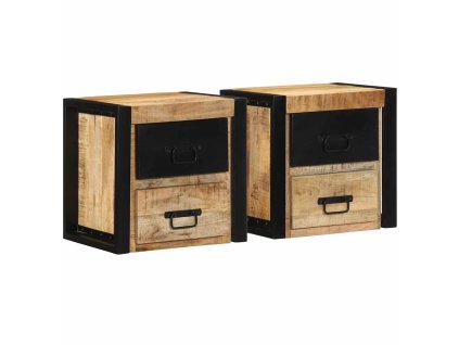 vidaXL Noční stolky 2 ks 40x35x40 cm hrubý mangovník
