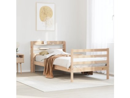 vidaXL Rám postele s čelem 100 x 200 cm masivní borové dřevo