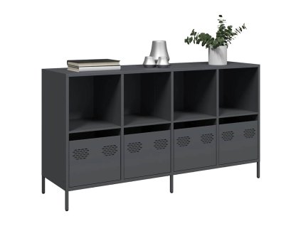 vidaXL Příborník antracitový 135x39x73,5 cm ocel válcovaná za studena