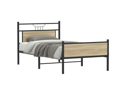 vidaXL Rám postele bez matrace dub sonoma 100x200 cm kompozitní dřevo
