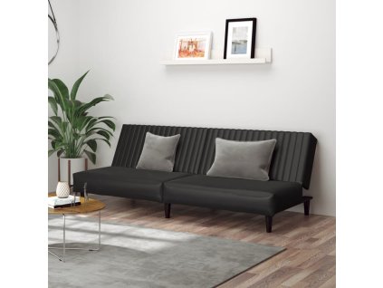 vidaXL 2místná válenda černá umělá kůže