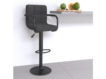 vidaXL Barová židle tmavě šedá textil