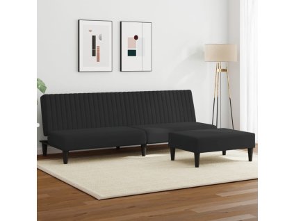 vidaXL 2dílná sedací souprava černá samet