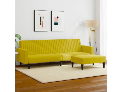 vidaXL 2dílná sedací souprava žlutá samet
