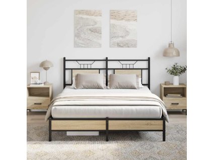 vidaXL Rám postele bez matrace dub sonoma 137x190 cm kompozitní dřevo