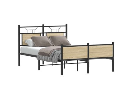 vidaXL Rám postele bez matrace dub sonoma 120x190 cm kompozitní dřevo