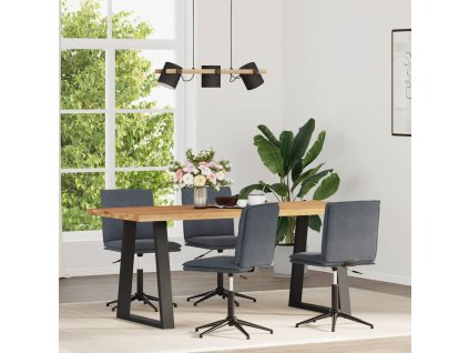 vidaXL Jídelní židle 4 ks tmavě šedé samet