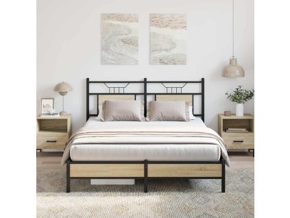 vidaXL Rám postele bez matrace dub sonoma 140x200 cm kompozitní dřevo