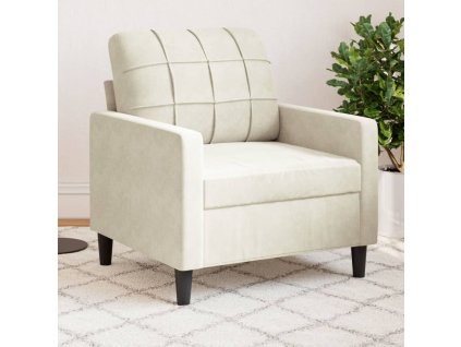 vidaXL Křeslo krémové 60 cm samet