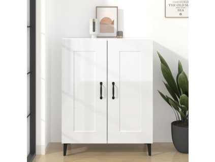 vidaXL Příborník bílý s vysokým leskem 69,5x34x90 cm kompozitní dřevo