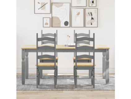 vidaXL Jídelní set ze 5 kusů "Panama" Grey Borovicový masiv