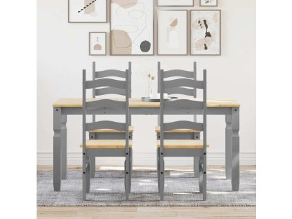 vidaXL Jídelní set ze 5 kusů "Panama" Grey Borovicový masiv