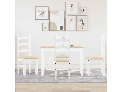 vidaXL Jídelní set ze 5 kusů "Panama" Bílé masivní dřevo borovice