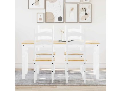 vidaXL Jídelní set ze 5 kusů "Panama" Bílé masivní dřevo borovice
