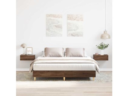 vidaXL Rám postele bez matrace Hnědý dub 150x200 cm Dřevěné konstrukce
