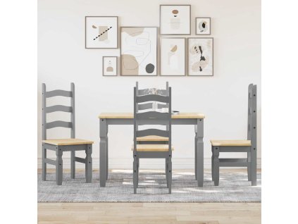 vidaXL Jídelní set ze 5 kusů "Panama" Grey Borovicový masiv