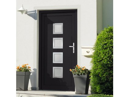 vidaXL Vchodové dveře antracitové 88 x 200 cm PVC