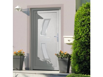 vidaXL Vchodové dveře bílé 98 x 208 cm PVC