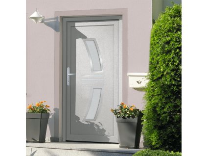 vidaXL Vchodové dveře bílé 98 x 208 cm PVC
