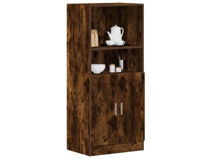 vidaXL Kuchyňská skříňka kouřový dub 57x41,5x131,5 cm kompozitní dřevo