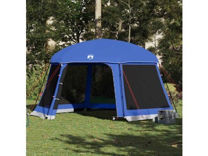 vidaXL Bazénový stan s odnímatelným poklopem&Síťované stěny Azure Blue