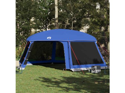 vidaXL Bazénový stan s odnímatelným poklopem&Síťované stěny Azure Blue