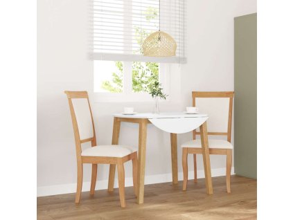 vidaXL Jídelní židle s polštáři 2 ks přírodní masivní dřevo gumové