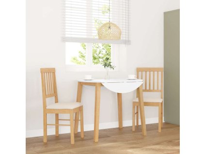 vidaXL Jídelní židle s polštáři 2 ks masivního dřeva s gumou