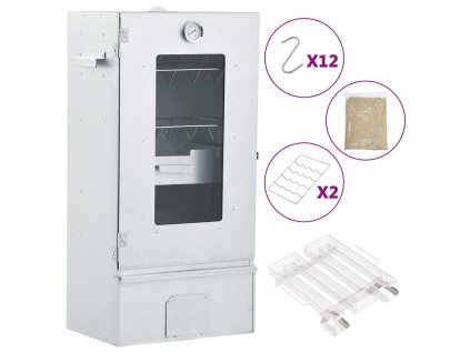 vidaXL Grilovací trouba / udírna s generátorem kouře pozinkovaná ocel