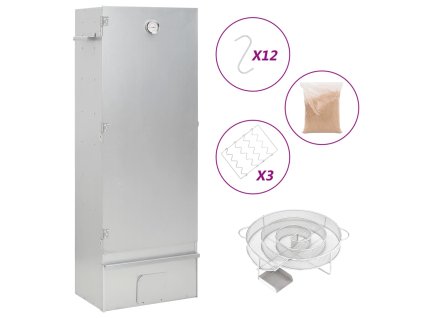 vidaXL Grilovací trouba / udírna s generátorem kouře pozinkovaná ocel