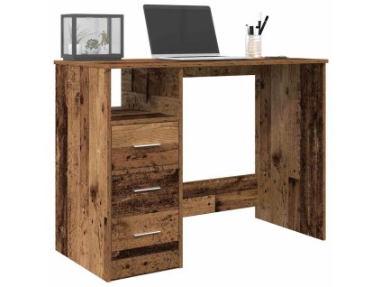 vidaXL Psací stůl old wood 102x76x50 cm kompozitní dřevo