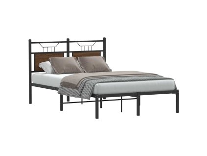 vidaXL Rám postele bez matrace hnědý dub 120 x 200 cm kompozitní dřevo