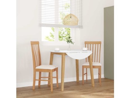 vidaXL Jídelní židle s polštáři 2 ks masivního dřeva s gumou