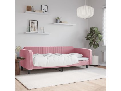 vidaXL Válenda růžová 100 x 200 cm samet
