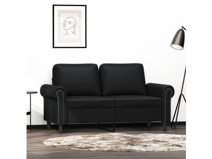 vidaXL 2místná pohovka černá 120 cm umělá kůže