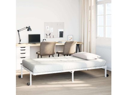 vidaXL Rám postele bez matrace skládací bílý 90x190 cm ocelový