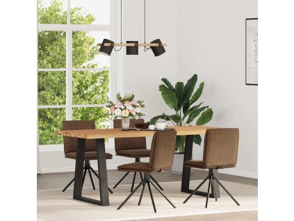 vidaXL Jídelní židle 4 ks hnědé umělá semišová kůže