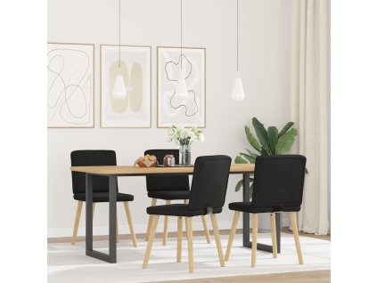 vidaXL Jídelní židle 4 ks černé textil