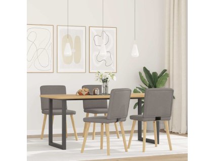 vidaXL Jídelní židle 4 ks taupe textil