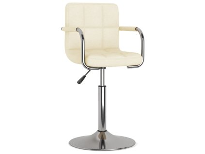 vidaXL Jídelní židle krémová textil