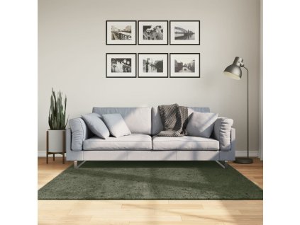 vidaXL Koberec HUARTE krátký vlas měkký pratelný lesní zeleň 160x160cm