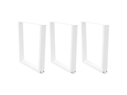 vidaXL Nohy k jídelnímu stolu ve tvaru V, 3 ks, bílé, 80 x (72-73,3) cm, ocel