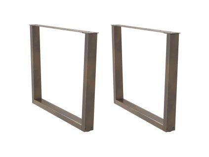 vidaXL Nohy k jídelnímu stolu ve tvaru V, 2 ks, přírodní ocel, 100 x (72-73,3) cm, ocel