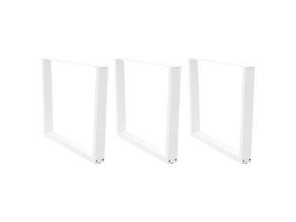 vidaXL Nohy k jídelnímu stolu ve tvaru V, 3 ks, bílé, 100 x (72-73,3) cm, ocel