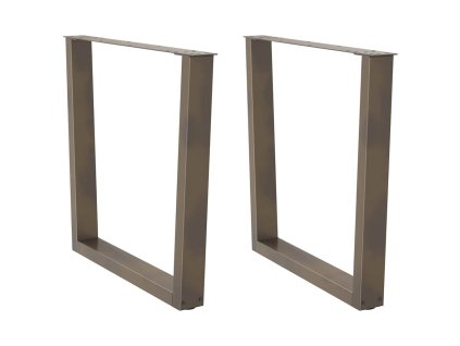 vidaXL Nohy k jídelnímu stolu ve tvaru V, 2 ks, přírodní ocel, 90 x (72-73,3) cm, ocel