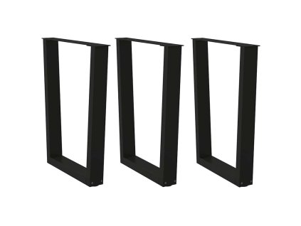 vidaXL Nohy k jídelnímu stolu ve tvaru V, 3 ks, černé, 70 x (72-73,3) cm, ocel